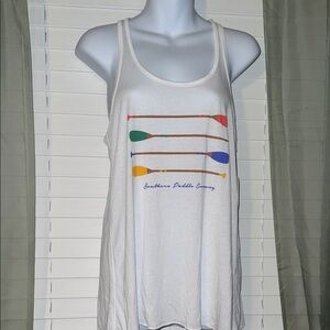 NWT SouthernPaddle Company tank top, has a colorful paddle print size M